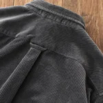 veste en velours côtelé gris homme