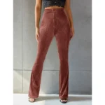 pantalon rose style bootcut pour femme