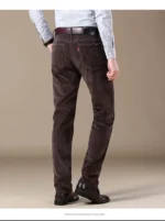 pantalon homme en velours café
