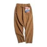 pantalon marron ample en velours côtelé