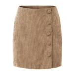 jupe courte asymétrique beige