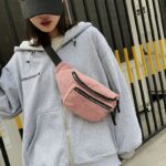banane rose en velours côtelé tendance