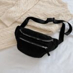 Banane Streatwear en Velours Côtelé Noir