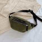 Banane Streatwear en Velours Côtelé Vert