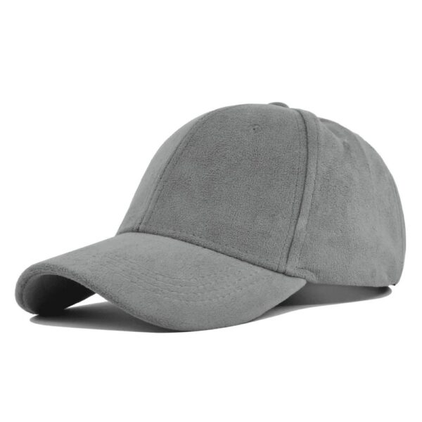 Casquette Vintage en Velours Gris