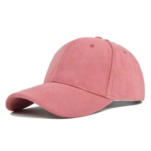 Casquette Vintage en Velours Rose
