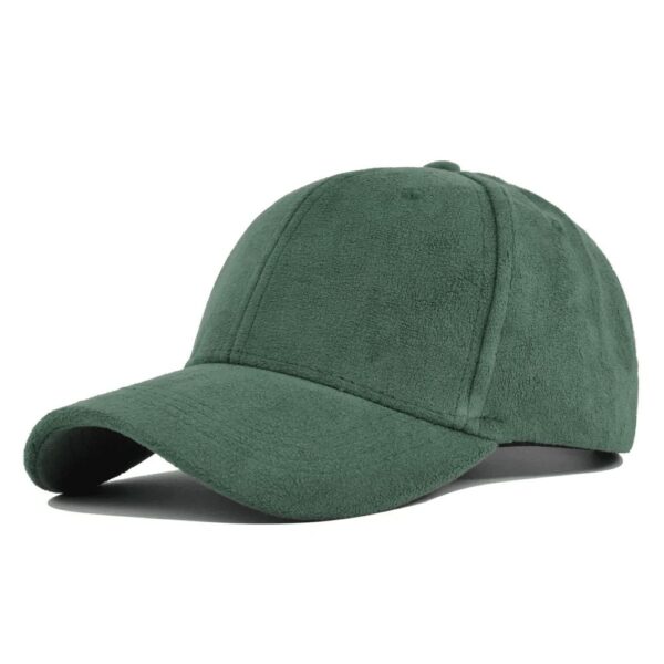 Casquette Vintage en Velours Vert