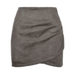 jupe drapée à la mode en velours