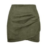 Mini-jupe Drapée en Velours