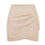 mini-jupe drapée en velours noir