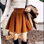 mini jupe orange en velours