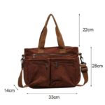 Sac Crossbody en Velours Côtelé Beige