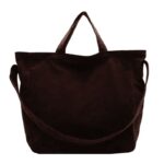 sac en velours café grande capacité