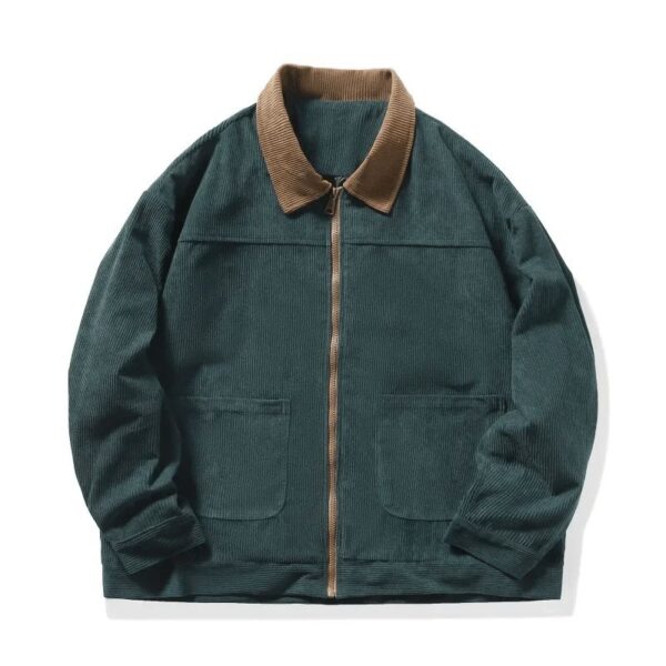 Veste Homme Velours Côtelé Vert Foncé