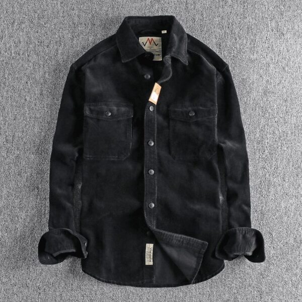 veste homme vintage en velours noir