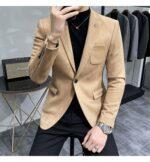 veste kaki style anglais en velours