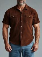 chemise en velours côtelé pour homme